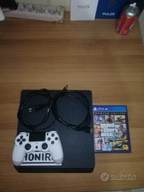Playstation 4 + joystick +gta5 premium edition 