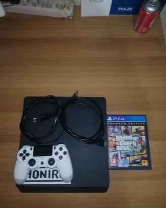 Playstation 4 + joystick +gta5 premium edition 