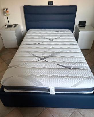 letto contenitore una piazza e mezza con materasso
