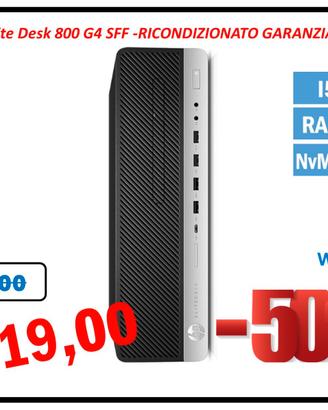 HP EliteDesk 800 G4 SFF-i5-8500-16GB RAM-NVMe 250