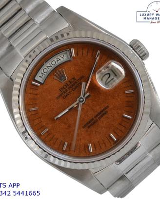 ROLEX  Day-Date 18039 President wood dial gold