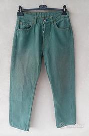 Jeans uomo Levi's 501 vintage Usa, tg 46, verdi
