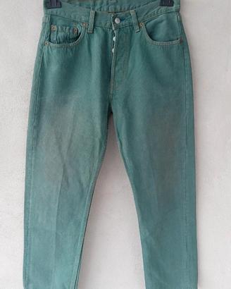 Jeans uomo Levi's 501 vintage Usa, tg 46, verdi