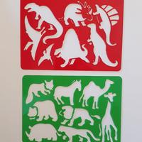 Set sagome da disegnare animali / dinosauri