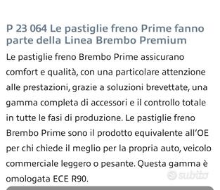 pastiglie posteriori Brembo Abarth 