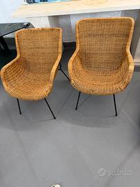 Poltrone in vimini vintage