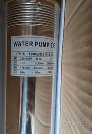 Pompa acqua sommersa pozzo 67m 750W 1CV 4000l/h