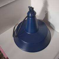 lampadario smaltato vintage officina 