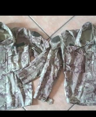Giacca camicia verde camouflage tg 46