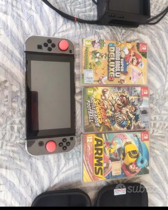 Nintendo switch con 3 giochi