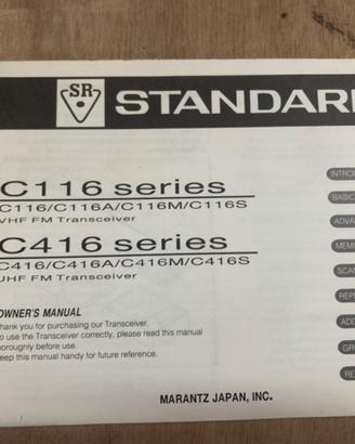 Libretto originale radio   standard C116/ C416