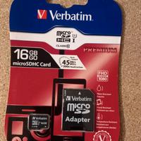 Scheda Micro SD Verbatim 16GB