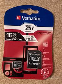 Scheda Micro SD Verbatim 16GB