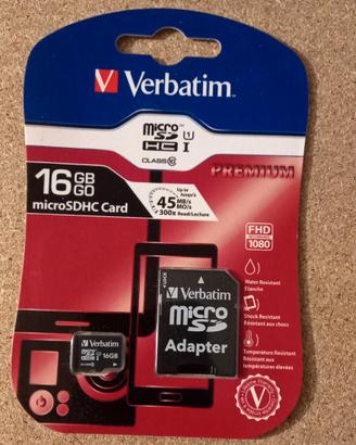 Scheda Micro SD Verbatim 16GB