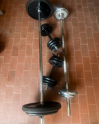 Pesi palestra bilancieri e manubri