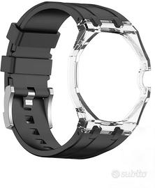 Cinturino AP Swatch nero trasparente silicone