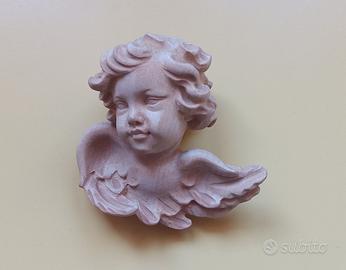 Angioletto vintage in legno intagliato - Ortisei