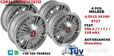 Cerchi MELBER 4,5x12 4x190 fiat 500 n d l f r 4x19