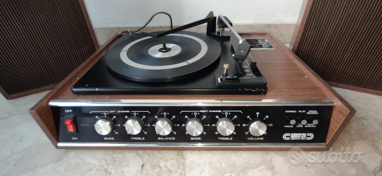 Giradischi Vintage Stereorama Deluxe 2000 anni 70 con casse