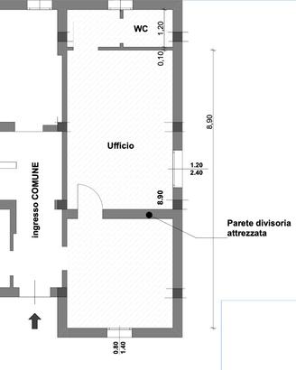 Ufficio piano terra senza spese condominiali