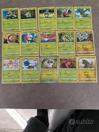 15 carte Pokemon originali 