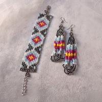 Bracciale vintage etnico nativi America orecchini