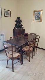 tavolo fine ottocento con 6 sedie