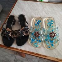 2 paia zoccoli infradito Gioseppo e trasparenti 