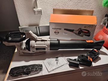 Soffiatore a Batteria KUZUPRO 21V, 2 Batterie 4Ah
