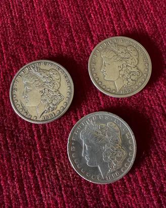 DOLLARI(3) ARG.900" MORGAN"1889/1890/1891