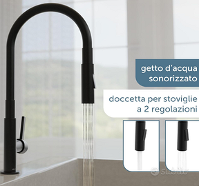 Rubinetto flessibile Schutte Glasgow nero 79586