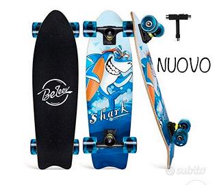 Skateboard Cruiser in legno d’acero. Sigillato