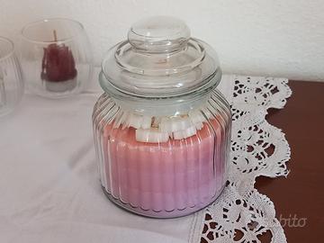 candela artigianale con confetti