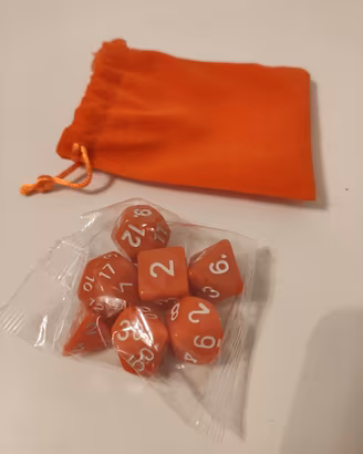Set dadi arancioni