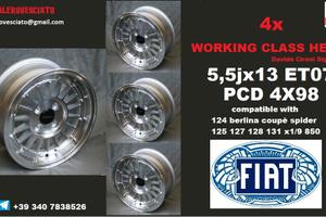 Cerchi lega scomponibili 13 fiat 127 128 uno x1/9