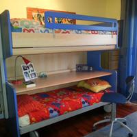 Letto doppio con scrivania