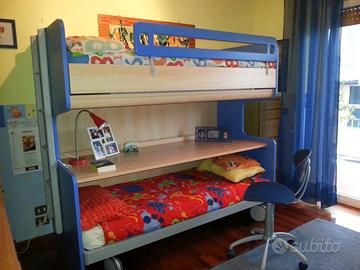 Letto doppio con scrivania