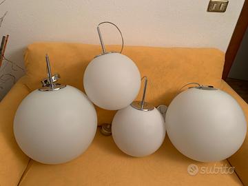 Lampadari a sfera bianchi