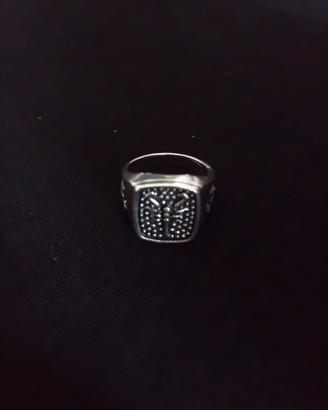 Anello sigillo metallo Design Scorpione