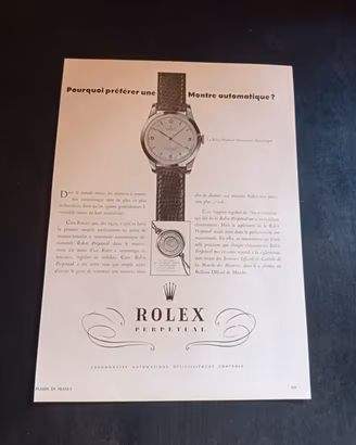 PUBBLICITÀ VINTAGE  "ROLEX  PRE - EXPLORER" (1950)