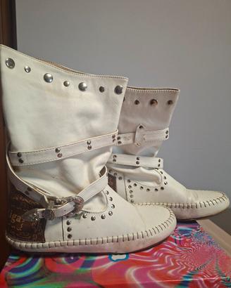 Stivale texano donna bianco