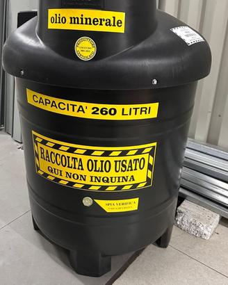 Fusto da 260 litri per olio minerale nuovo