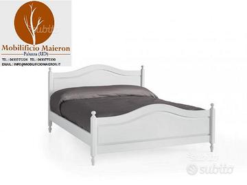 Letto matrimoniale laccato bianco cod 673 nuovo