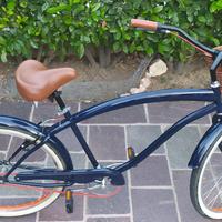 Bicicletta Cruiser Be Bikes custom blu e arancio