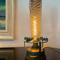 Lampada da tavolo antico fornello in ottone