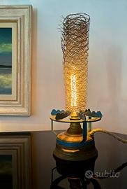 Lampada da tavolo antico fornello in ottone