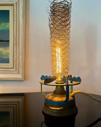 Lampada da tavolo antico fornello in ottone