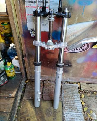 forcelle dr 350 e piastre accorciate suzuki