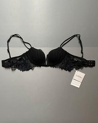 La Perla Desert Rose push-up in pizzo nero Leavers
