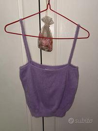 Top da donna viola con spalline